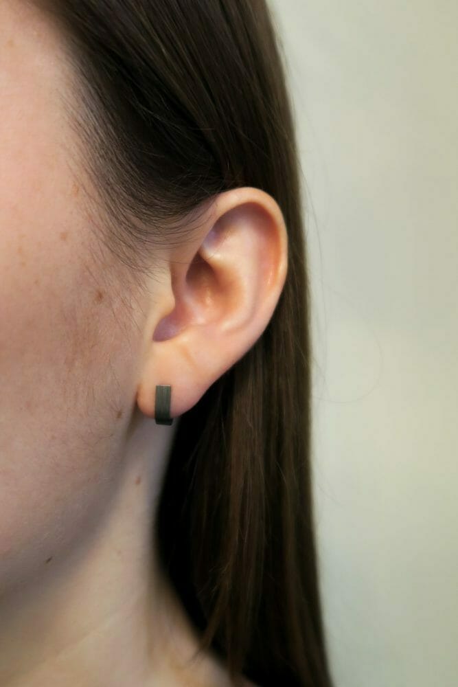 Bondage Ørestik I, Oxideret Sølv - Billede 2