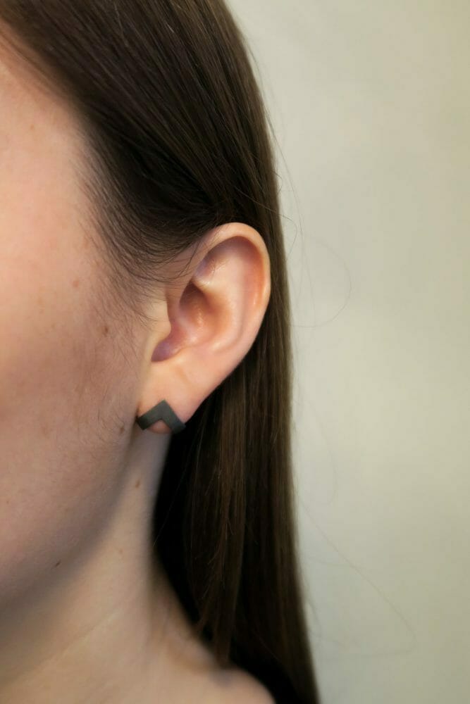 Bondage Ørestik II, Oxideret Sølv - Billede 2