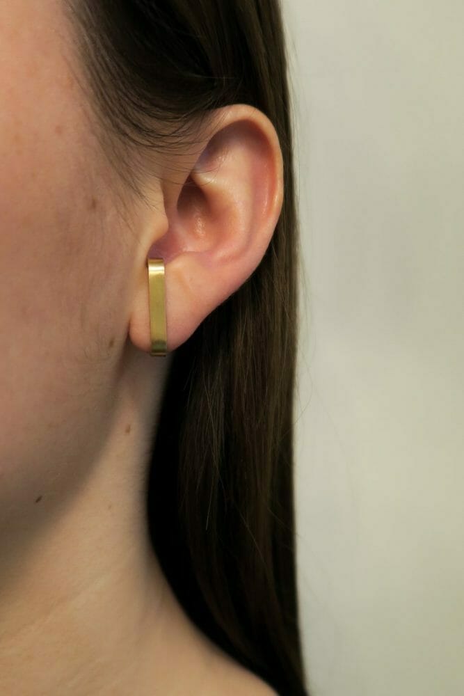 Bondage Double Ørestik, 18kt guld - Billede 2