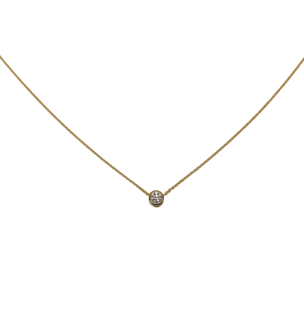 Dot Halskæde, 0.25ct TW/VVS og 18 kt. Guld