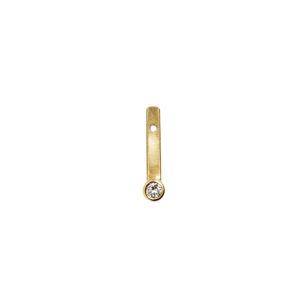 Single Dot Ørestik, 18 kt. Guld - Billede 3