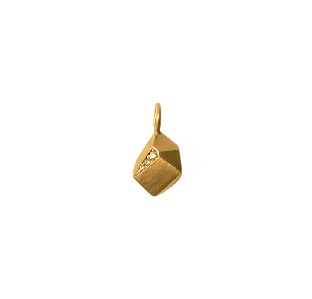 Facet Drop, 18 kt guld