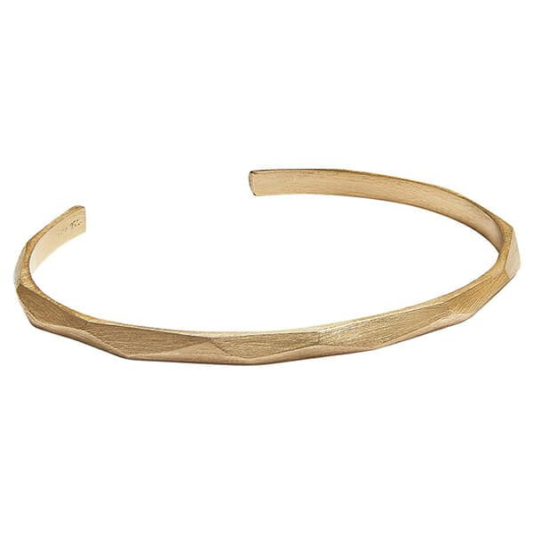 Facet Armring, 18 kt. Guld
