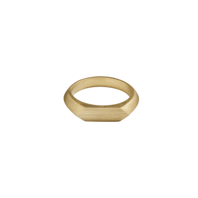 Facet Signet Ring, 18kt guld
