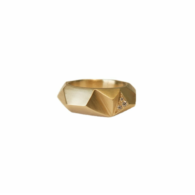 FanRock Facet Ring, 18 kt. Guld med diamanter
