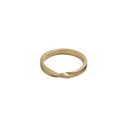 Small Twist Ring, Edgy, Medium 18 kt guld