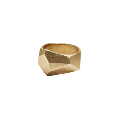 Pinky Facet Ring, 18 kt. Guld