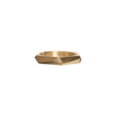 Thin Facet Ring, 18 kt. Guld