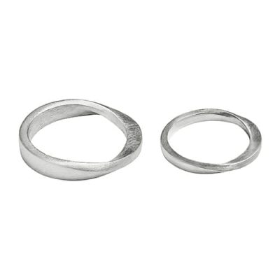 Twisted Vielsesringe, Sølv