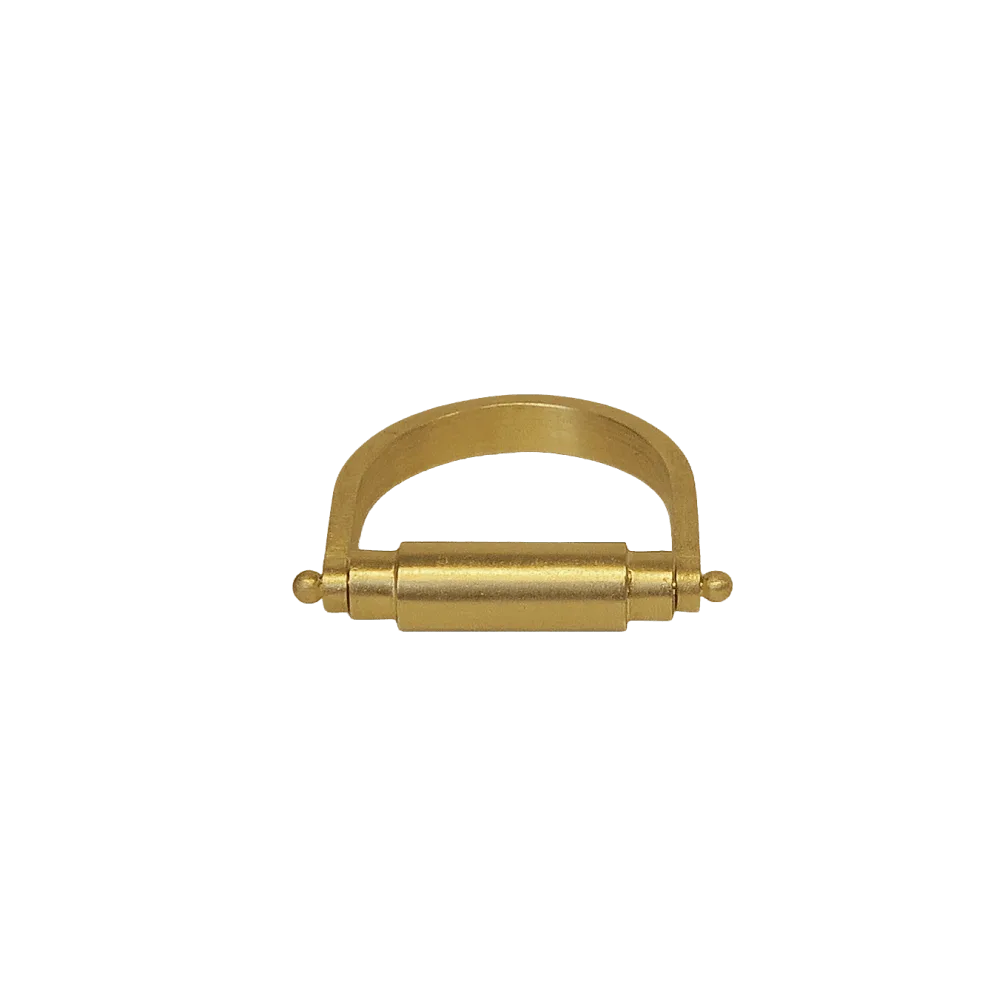 Rotate Round Ring, 18 kt. Guld